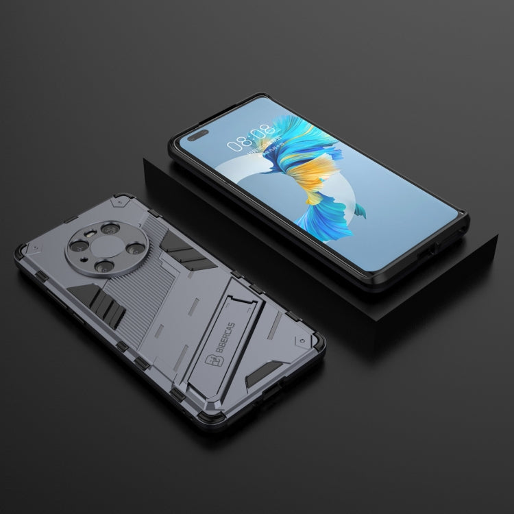 For Huawei Mate 40 Pro Punk Armor 2 in 1 PC + TPU Shockproof Case with Invisible Holder(Grey) - Huawei Cases by buy2fix | Online Shopping UK | buy2fix