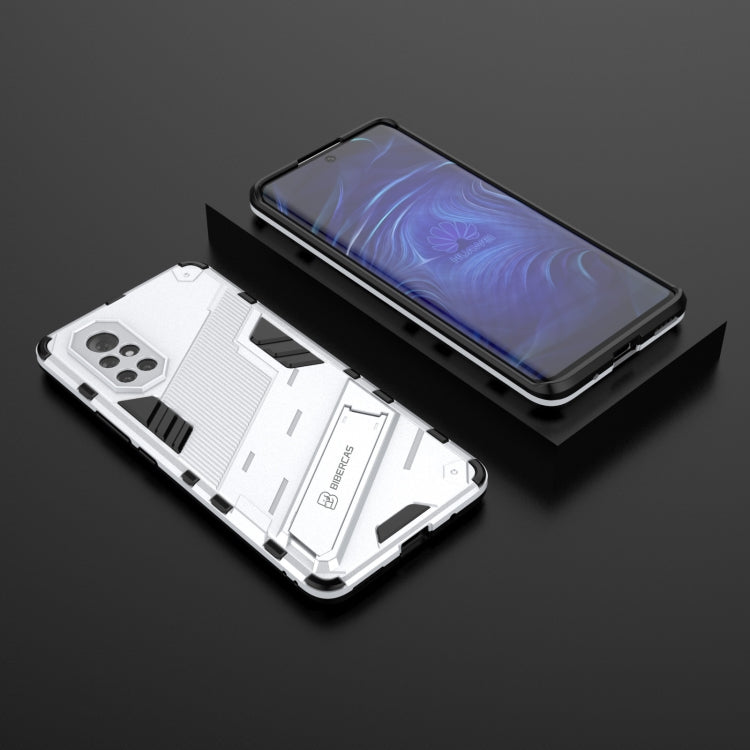 For Huawei Nova 8 Punk Armor 2 in 1 PC + TPU Shockproof Case with Invisible Holder(Silver) - Huawei Cases by buy2fix | Online Shopping UK | buy2fix