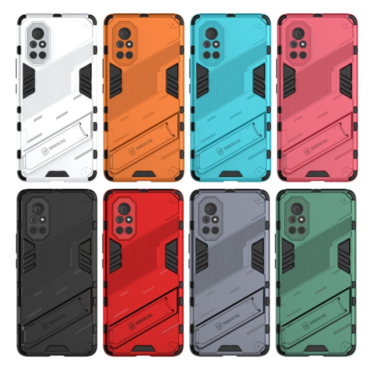 For Huawei Nova 8 Punk Armor 2 in 1 PC + TPU Shockproof Case with Invisible Holder(Silver) by buy2fix