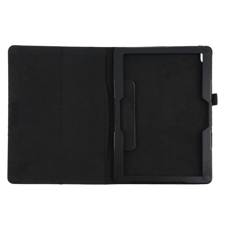 For Lenovo Smart Tab M10 / P10 10.1 inch Litchi Texture Solid Color Horizontal Flip Leather Case with Holder & Pen Slot(Black) - Lenovo by buy2fix | Online Shopping UK | buy2fix