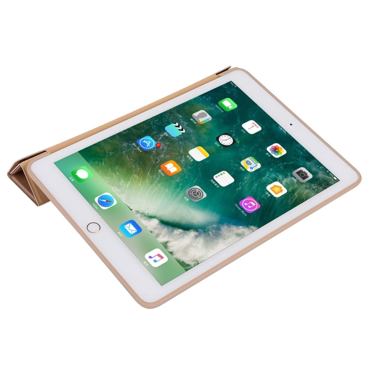 For iPad 10.2 2021 / 2020 / 2019 TPU Horizontal Deformation Flip Leather Case with Holder(Gold) by buy2fix