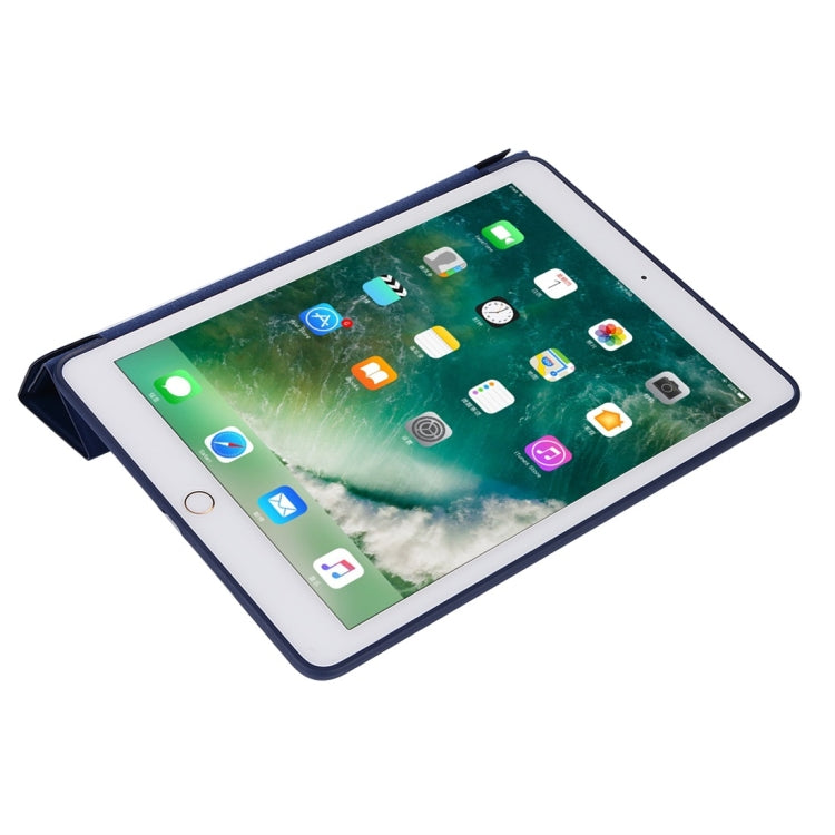 For iPad 10.2 2021 / 2020 / 2019 TPU Horizontal Deformation Flip Leather Case with Holder(Blue) by buy2fix