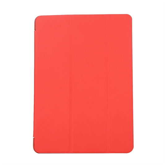 For iPad 10.2 2021 / 2020 / 2019 TPU Horizontal Flip Leather Case, with Three-folding Holder(Red) by buy2fix