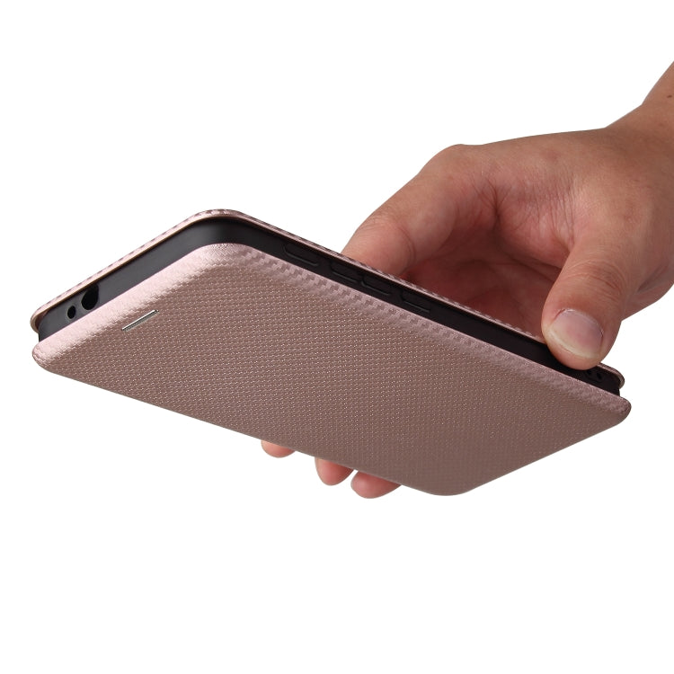 For Motorola Moto G30 / G10 Carbon Fiber Texture Horizontal Flip TPU + PC + PU Leather Case with Card Slot(Pink) - Motorola Cases by buy2fix | Online Shopping UK | buy2fix