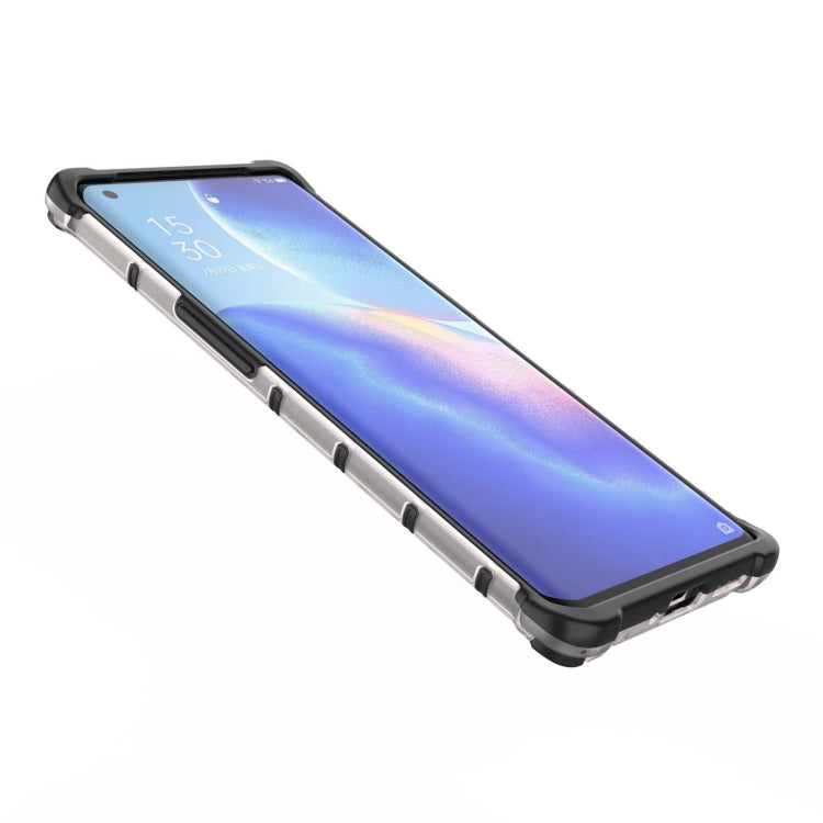 For OPPO Reno5 Pro+ Shockproof Honeycomb PC + TPU Case(Blue) - OPPO Cases by buy2fix | Online Shopping UK | buy2fix