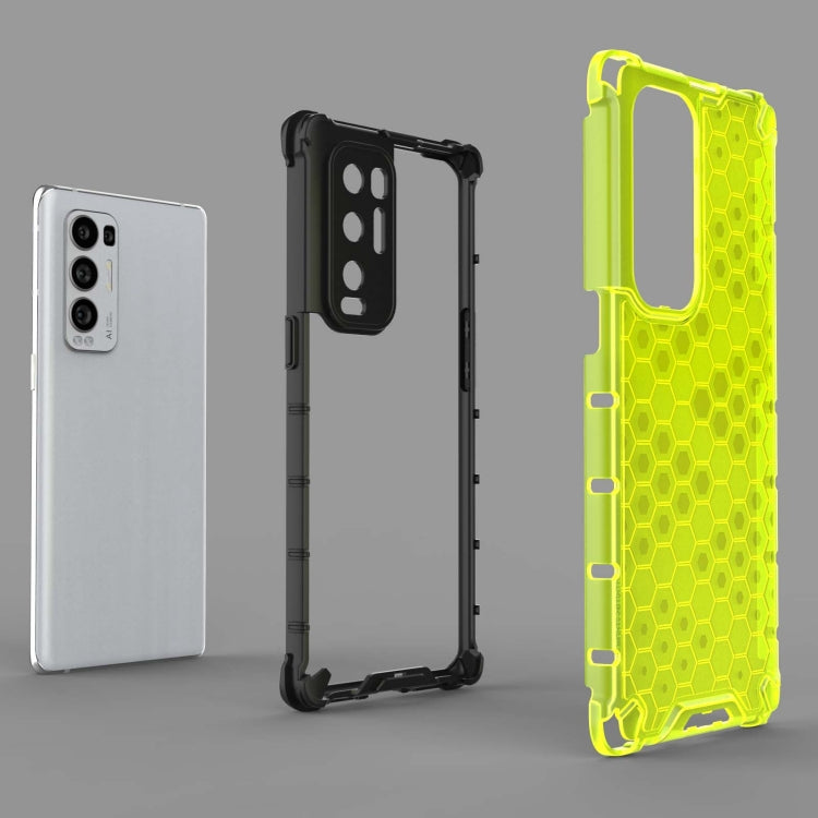 For OPPO Reno5 Pro+ Shockproof Honeycomb PC + TPU Case(Blue) - OPPO Cases by buy2fix | Online Shopping UK | buy2fix
