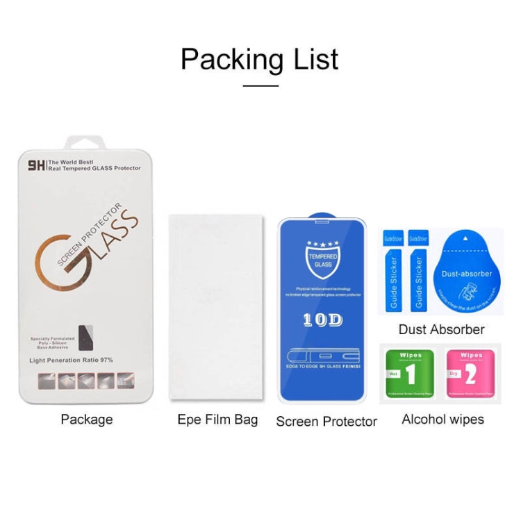 For iPhone 12 Pro Max 9H 10D Full Screen Tempered Glass Screen Protector(White) - iPhone 12 Pro Max Tempered Glass by buy2fix | Online Shopping UK | buy2fix