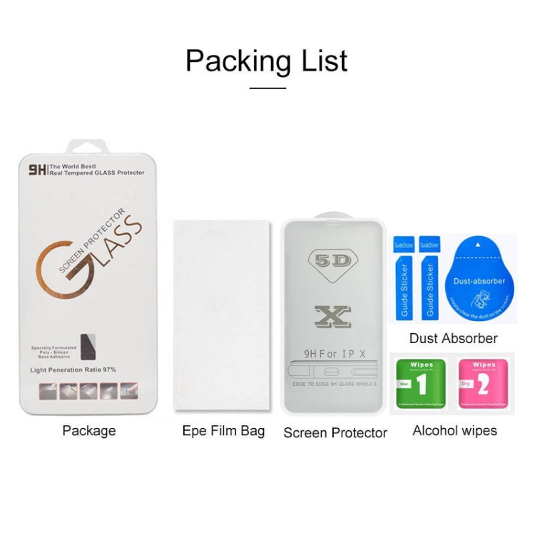 For iPhone 11 / XR 9H 5D Full Glue Full Screen Tempered Glass Film(White) - iPhone 11 Tempered Glass by buy2fix | Online Shopping UK | buy2fix