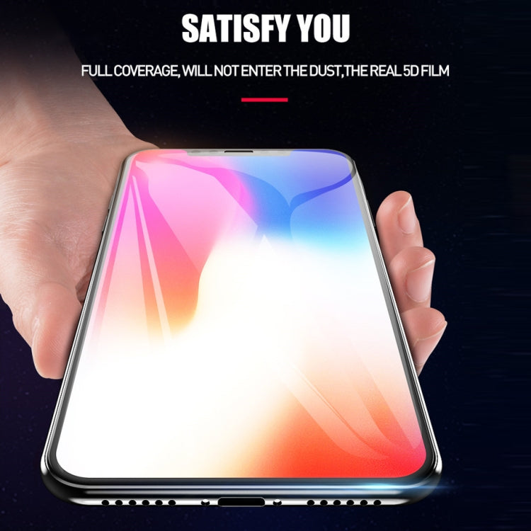 For iPhone 12 / 12 Pro 9H 5D Full Glue Full Screen Tempered Glass Film(Black) - iPhone 12 / 12 Pro Tempered Glass by buy2fix | Online Shopping UK | buy2fix