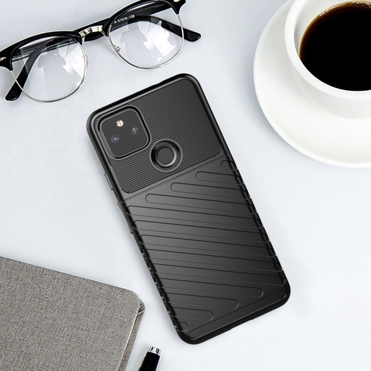 For Google Pixel 5A Thunderbolt Shockproof TPU Protective Soft Case(Black) - Google Cases by buy2fix | Online Shopping UK | buy2fix