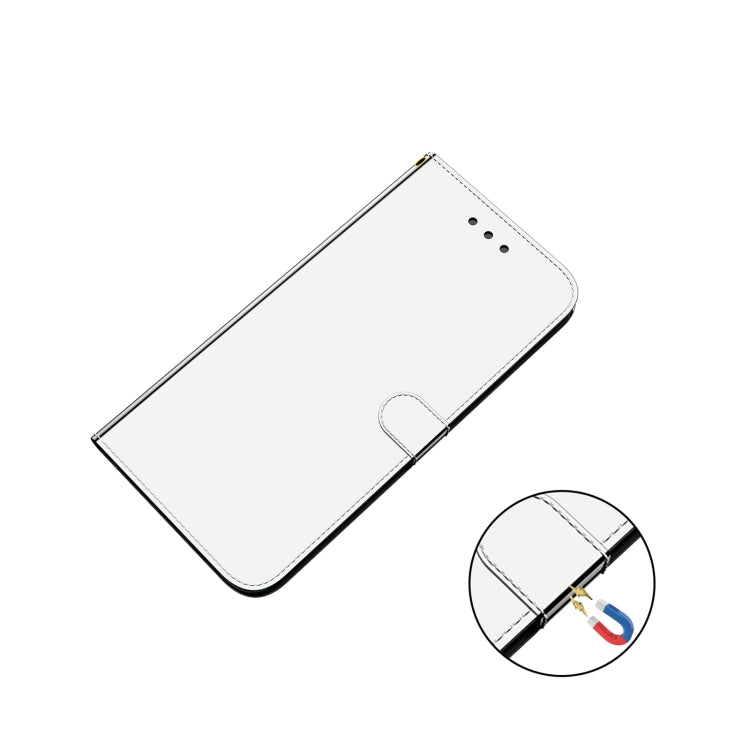 For LG K42 Lmitated Mirror Surface Horizontal Flip Leather Case with Holder & Card Slots & Wallet & Lanyard(Silver) - LG Cases by buy2fix | Online Shopping UK | buy2fix