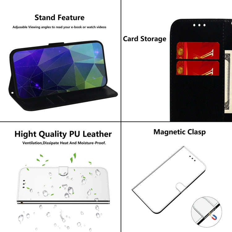 For LG K42 Lmitated Mirror Surface Horizontal Flip Leather Case with Holder & Card Slots & Wallet & Lanyard(Silver) - LG Cases by buy2fix | Online Shopping UK | buy2fix