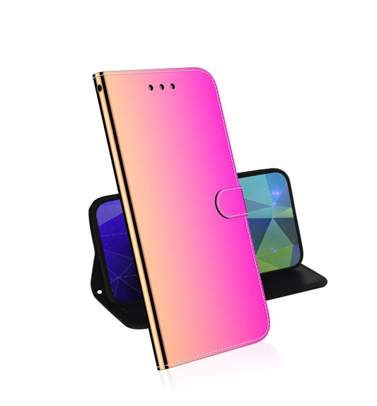 For UMIDIGI A7S Lmitated Mirror Surface Horizontal Flip Leather Case with Holder & Card Slots & Wallet & Lanyard(Gradient Color) - More Brand by buy2fix | Online Shopping UK | buy2fix