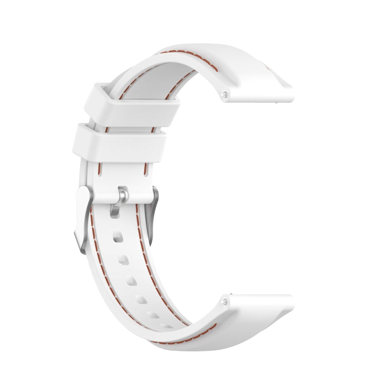 For Samsung Galaxy Watch 3 41mm / Active2 / Active / Gear Sport 20mm Silicone Watch Band(White) - Watch Bands by buy2fix | Online Shopping UK | buy2fix