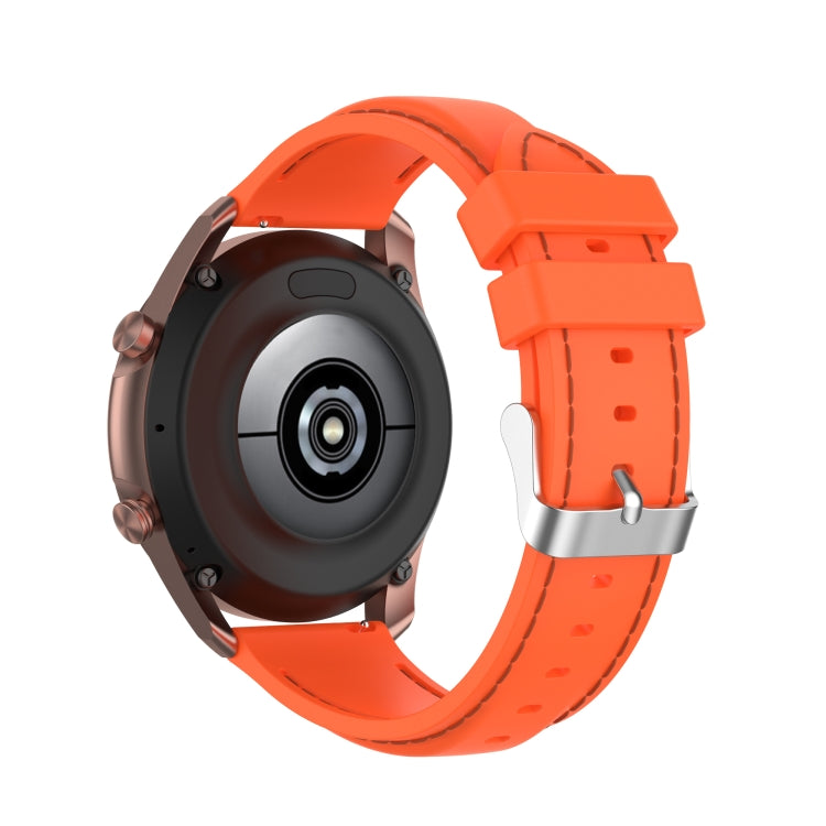 For Samsung Galaxy Watch 3 41mm / Active2 / Active / Gear Sport 20mm Silicone Watch Band(Orange) - Watch Bands by buy2fix | Online Shopping UK | buy2fix