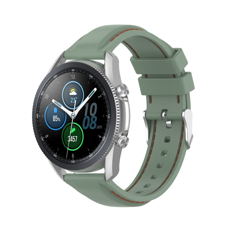 For Samsung Galaxy Watch 3 41mm / Active2 / Active / Gear Sport 20mm Silicone Watch Band(Light Green) - Watch Bands by buy2fix | Online Shopping UK | buy2fix