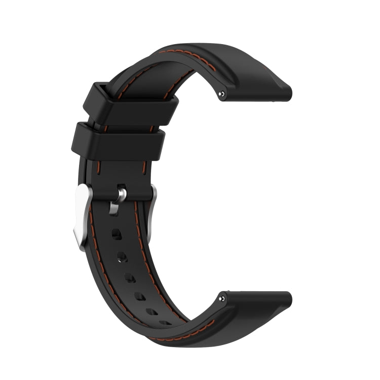 For Samsung Galaxy Watch 3 41mm / Active2 / Active / Gear Sport 20mm Silicone Watch Band(Black) - Watch Bands by buy2fix | Online Shopping UK | buy2fix