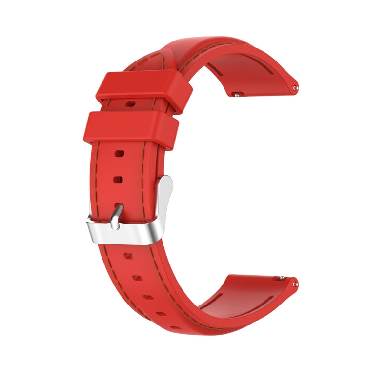 For Samsung Galaxy Watch 3 41mm / Active2 / Active / Gear Sport 20mm Silicone Watch Band(Red) - Watch Bands by buy2fix | Online Shopping UK | buy2fix