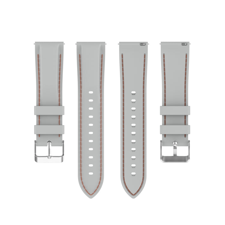 For Samsung Galaxy Watch 3 41mm / Active2 / Active / Gear Sport 20mm Silicone Watch Band(Light Grey) - Watch Bands by buy2fix | Online Shopping UK | buy2fix