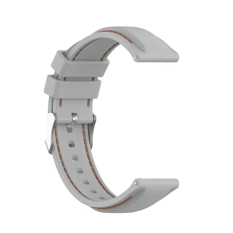 For Samsung Galaxy Watch 3 41mm / Active2 / Active / Gear Sport 20mm Silicone Watch Band(Light Grey) - Watch Bands by buy2fix | Online Shopping UK | buy2fix