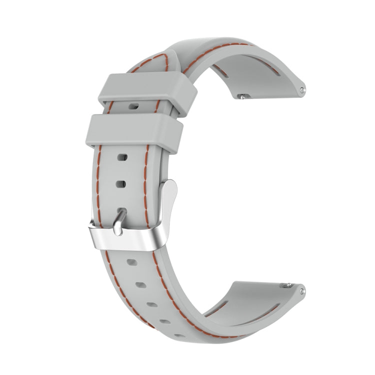 For Samsung Galaxy Watch 3 41mm / Active2 / Active / Gear Sport 20mm Silicone Watch Band(Light Grey) - Watch Bands by buy2fix | Online Shopping UK | buy2fix