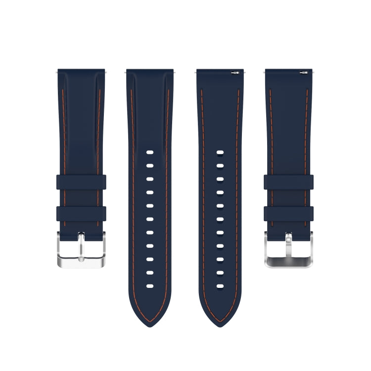 For Samsung Galaxy Watch 3 41mm / Active2 / Active / Gear Sport 20mm Silicone Watch Band(Dark Blue) - Watch Bands by buy2fix | Online Shopping UK | buy2fix