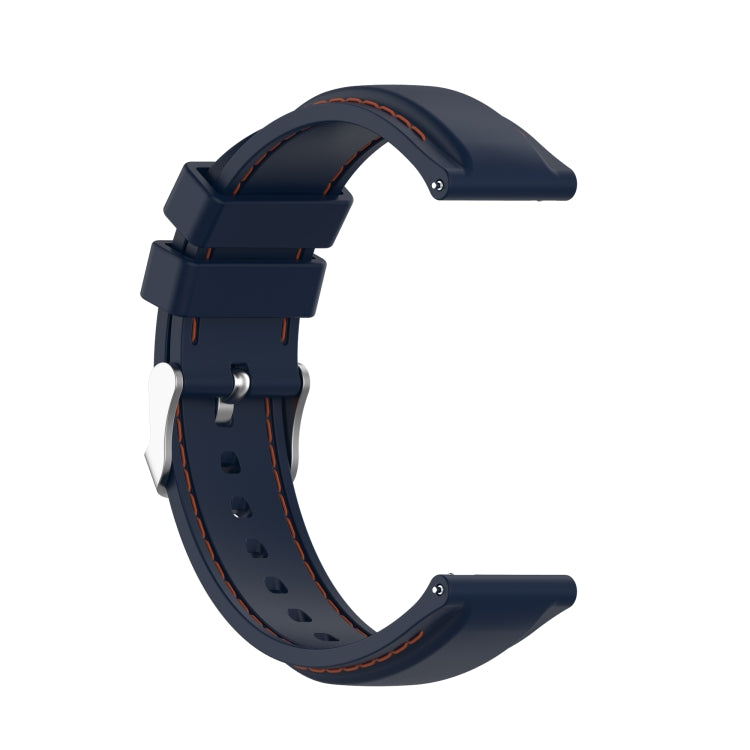 For Samsung Galaxy Watch 3 41mm / Active2 / Active / Gear Sport 20mm Silicone Watch Band(Dark Blue) - Watch Bands by buy2fix | Online Shopping UK | buy2fix