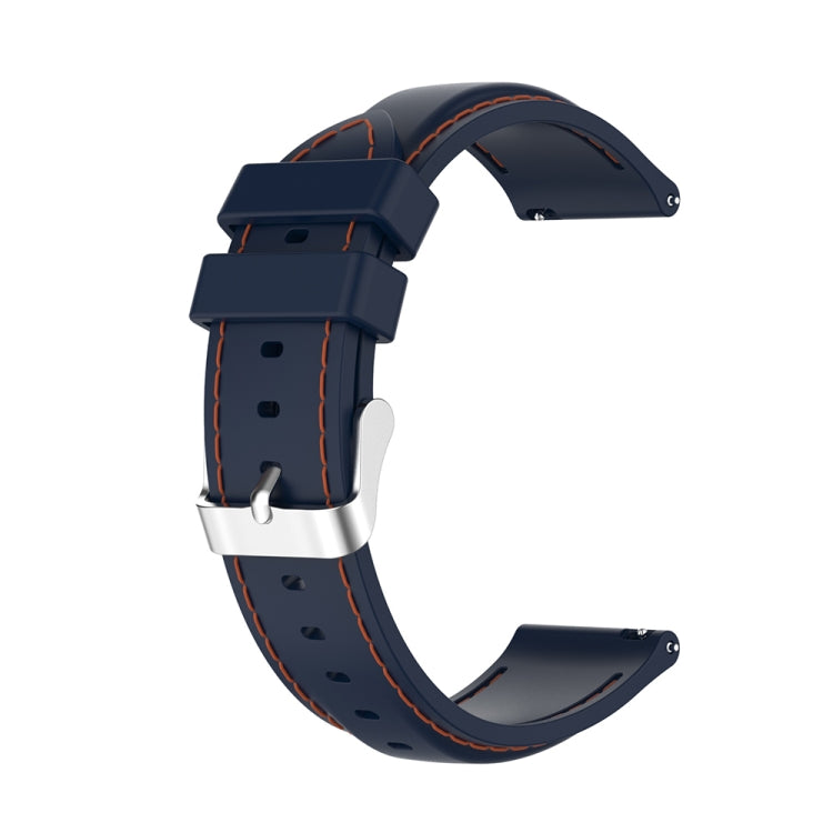 For Samsung Galaxy Watch 3 41mm / Active2 / Active / Gear Sport 20mm Silicone Watch Band(Dark Blue) - Watch Bands by buy2fix | Online Shopping UK | buy2fix