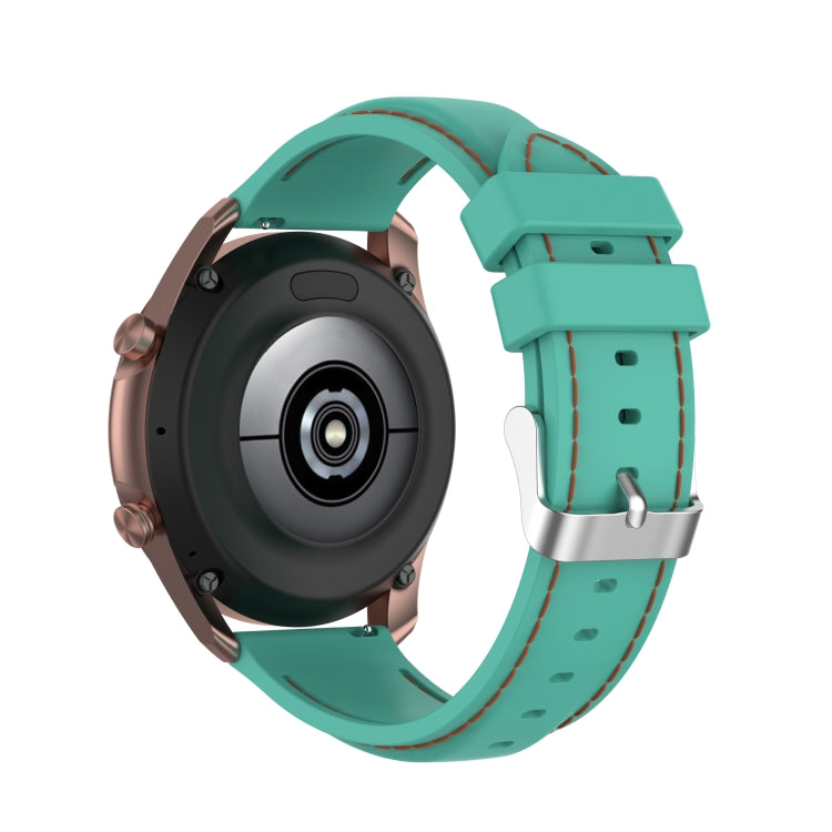 For Samsung Galaxy Watch 3 41mm / Active2 / Active / Gear Sport 20mm Silicone Watch Band(Mint Green) - Watch Bands by buy2fix | Online Shopping UK | buy2fix