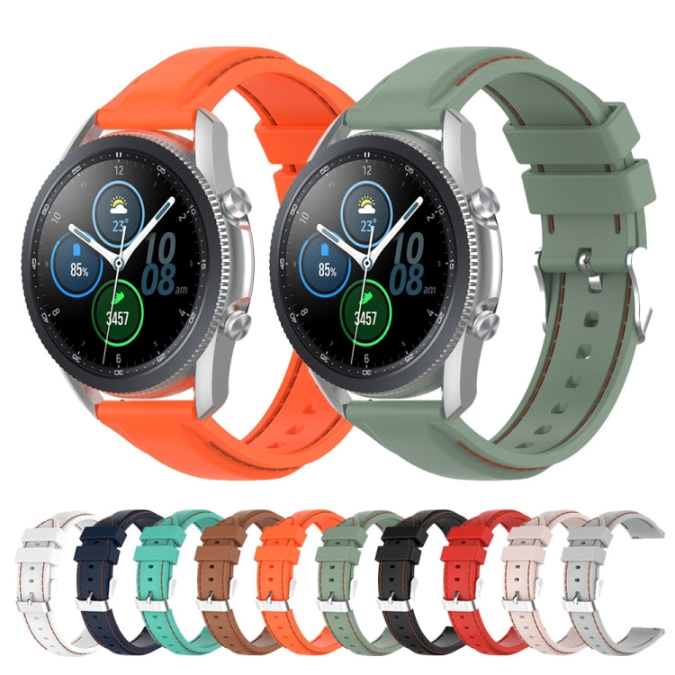 For Samsung Galaxy Watch 3 41mm / Active2 / Active / Gear Sport 20mm Silicone Watch Band(Light Grey) - Watch Bands by buy2fix | Online Shopping UK | buy2fix
