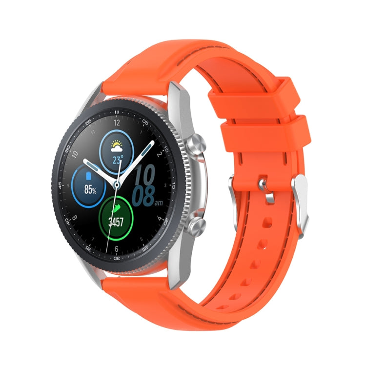 For Samsung Galaxy Watch 3 45mm / Gear S3 22mm Silicone Watch Band(Orange) - Watch Bands by buy2fix | Online Shopping UK | buy2fix