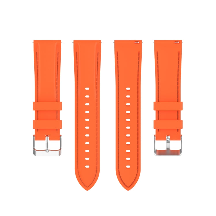 For Samsung Galaxy Watch 3 45mm / Gear S3 22mm Silicone Watch Band(Orange) - Watch Bands by buy2fix | Online Shopping UK | buy2fix