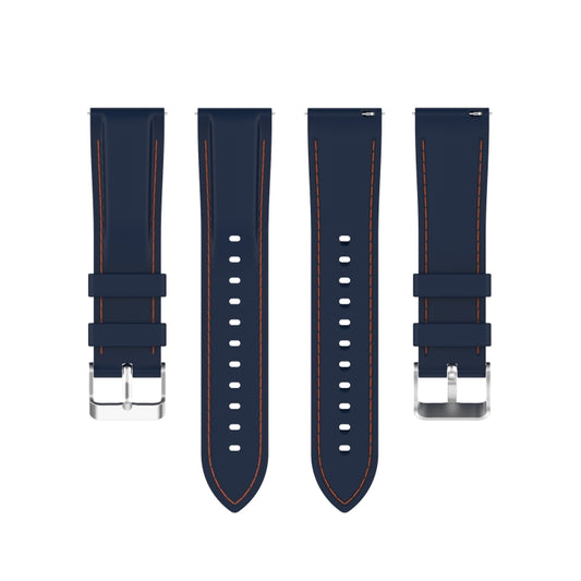 For Samsung Galaxy Watch 3 45mm / Gear S3 22mm Silicone Watch Band(Dark Blue) by buy2fix
