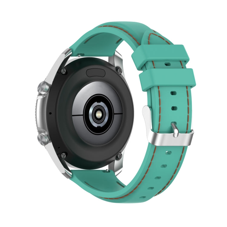 For Samsung Galaxy Watch 3 45mm / Gear S3 22mm Silicone Watch Band(Mint Green) - Watch Bands by buy2fix | Online Shopping UK | buy2fix