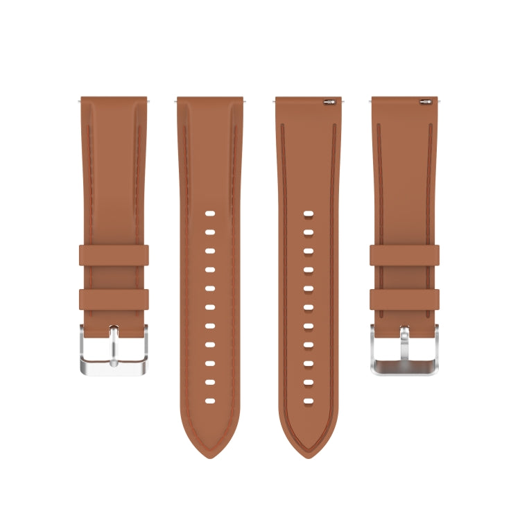 For Samsung Galaxy Watch 3 45mm / Gear S3 22mm Silicone Watch Band(Brown) - Watch Bands by buy2fix | Online Shopping UK | buy2fix