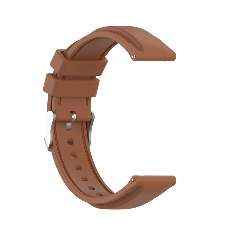 For Samsung Galaxy Watch 3 45mm / Gear S3 22mm Silicone Watch Band(Brown) - Watch Bands by buy2fix | Online Shopping UK | buy2fix