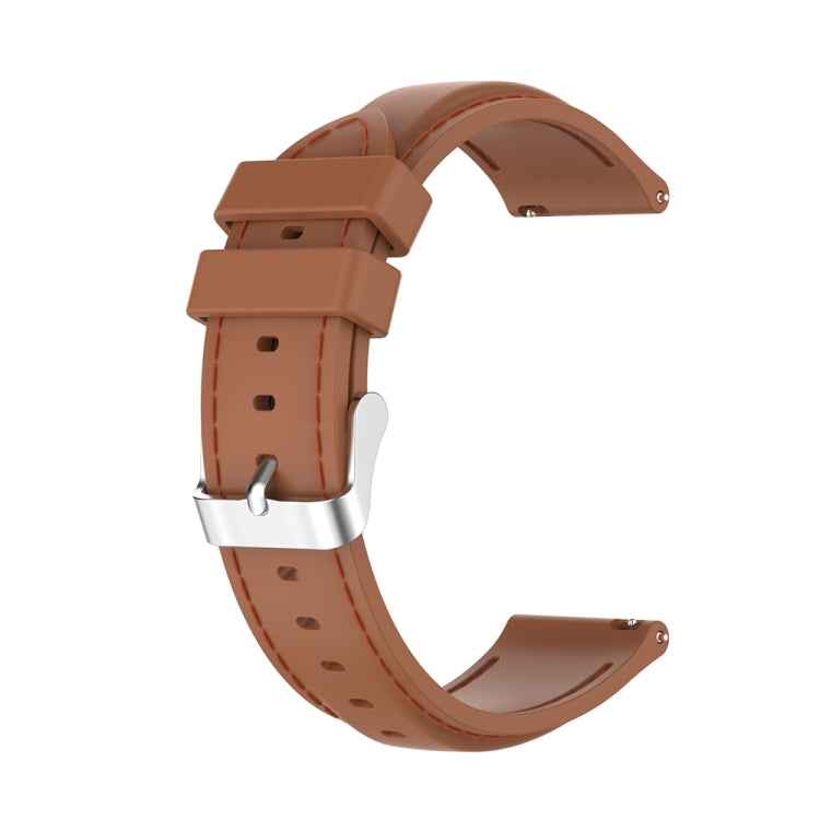 For Samsung Galaxy Watch 3 45mm / Gear S3 22mm Silicone Watch Band(Brown) - Watch Bands by buy2fix | Online Shopping UK | buy2fix