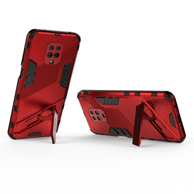 For Xiaomi Redmi Note 9 Pro Max Punk Armor 2 in 1 PC + TPU Shockproof Case with Invisible Holder(Red) - Xiaomi Cases by buy2fix | Online Shopping UK | buy2fix