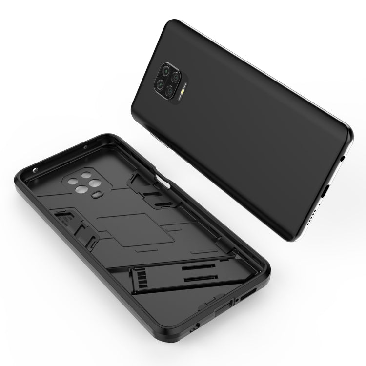 For Xiaomi Redmi Note 9 Pro Max Punk Armor 2 in 1 PC + TPU Shockproof Case with Invisible Holder(Red) - Xiaomi Cases by buy2fix | Online Shopping UK | buy2fix
