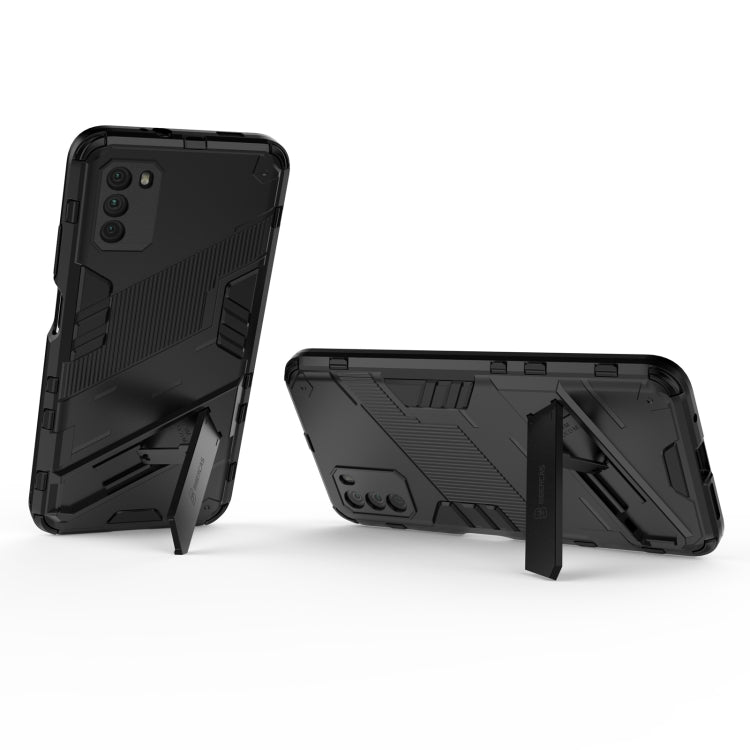 For Xiaomi Poco M3 Punk Armor 2 in 1 PC + TPU Shockproof Case with Invisible Holder(Blue) - Xiaomi Cases by buy2fix | Online Shopping UK | buy2fix