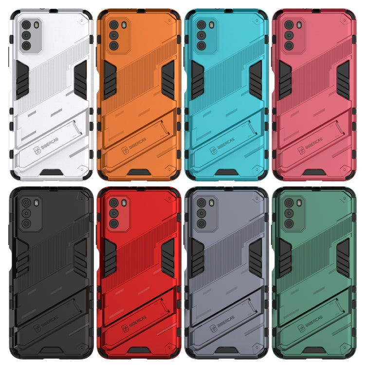 For Xiaomi Poco M3 Punk Armor 2 in 1 PC + TPU Shockproof Case with Invisible Holder(Blue) - Xiaomi Cases by buy2fix | Online Shopping UK | buy2fix