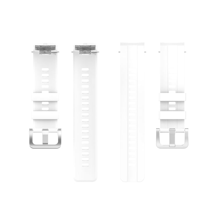 For Huawei Honor Watch GS Pro Silicone Watch Band, Size: One Size(White) - Watch Bands by buy2fix | Online Shopping UK | buy2fix