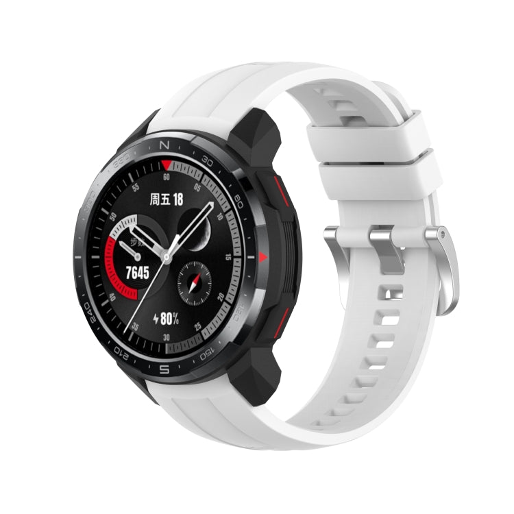 For Huawei Honor Watch GS Pro Silicone Watch Band, Size: One Size(White) - Watch Bands by buy2fix | Online Shopping UK | buy2fix
