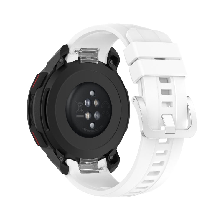 For Huawei Honor Watch GS Pro Silicone Watch Band, Size: One Size(White) - Watch Bands by buy2fix | Online Shopping UK | buy2fix