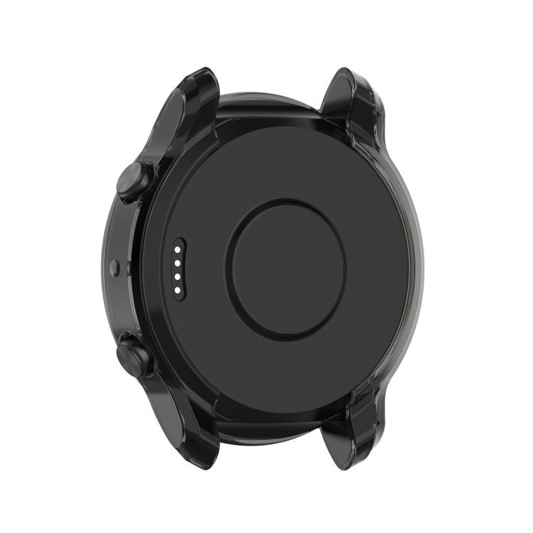 For TicWatch Pro 3 / Pro 3 Lite Half Coverage Hollowed TPU Protective Case(Transparent Black) - Watch Case by buy2fix | Online Shopping UK | buy2fix