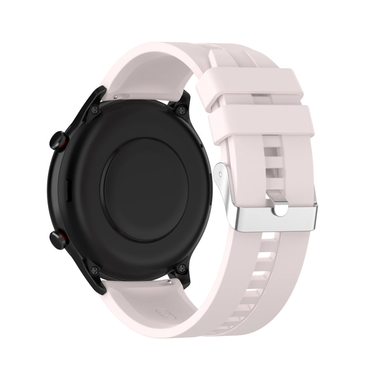 For Amazfit GTR 2e / GTR 2 22mm Silicone Watch Band with Silver Buckle(Sand Pink) - Watch Bands by buy2fix | Online Shopping UK | buy2fix