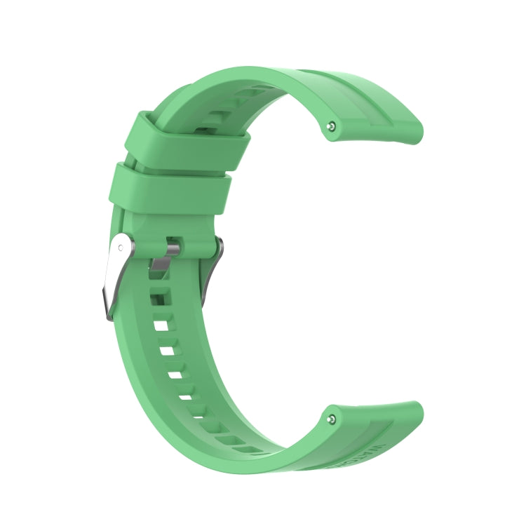 For Amazfit GTS 2e / GTS 2 20mm Silicone Watch Band with Silver Buckle(Mint Green) - Watch Bands by buy2fix | Online Shopping UK | buy2fix