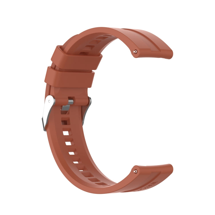 For Amazfit GTS 2e / GTS 2 20mm Silicone Watch Band with Silver Buckle(Cabernet Orange) - Watch Bands by buy2fix | Online Shopping UK | buy2fix