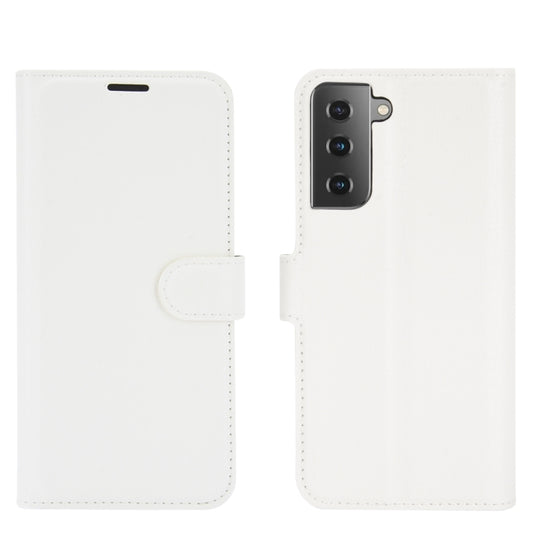 For Samsung Galaxy S21+ 5G Litchi Texture Horizontal Flip Protective Case with Holder & Card Slots & Wallet(White) by buy2fix