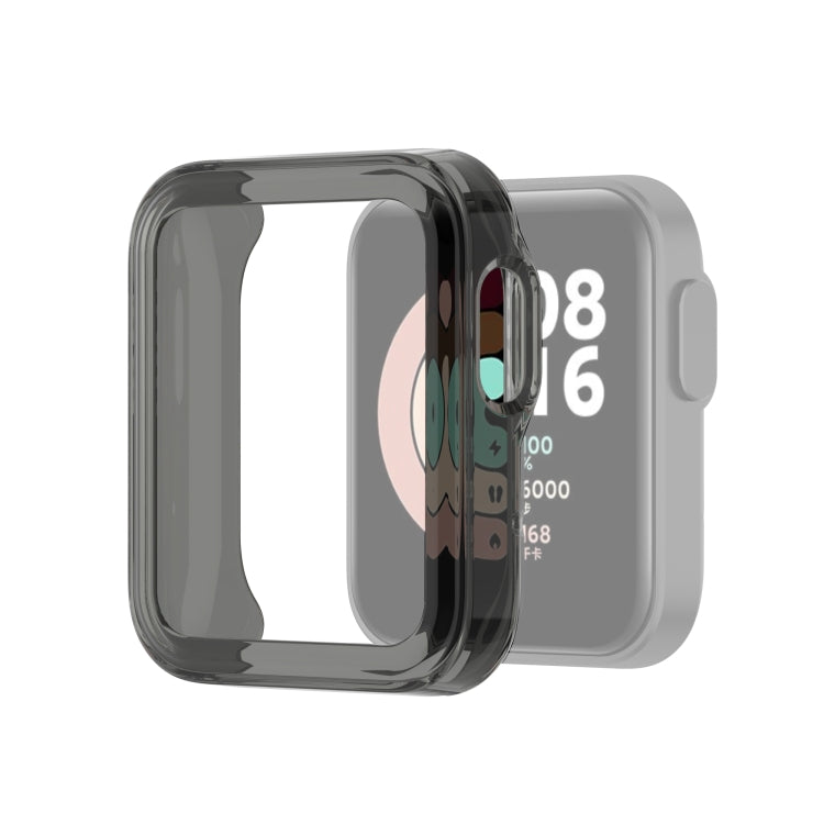 For Xiaomi Mi Watch Lite / Redmi Watch Half Coverage TPU Protective Case(Transparent Black) - Watch Cases by buy2fix | Online Shopping UK | buy2fix
